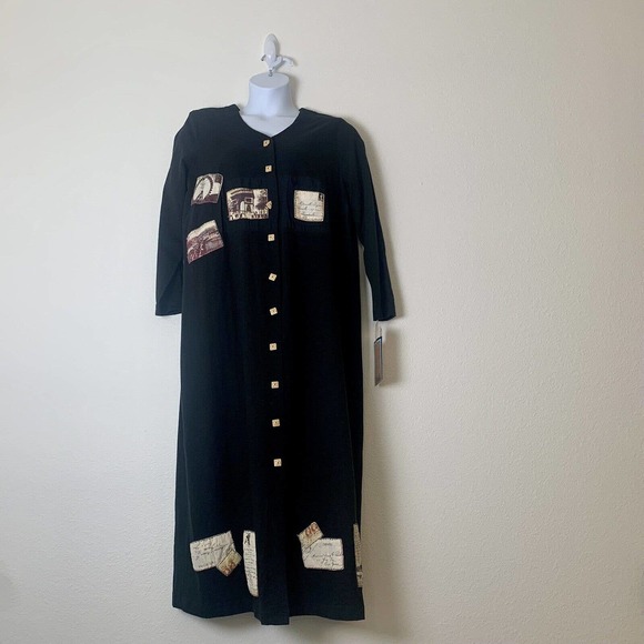 NWT Vintage COUNTRYWEAR CASUALS Plus Womens Dress Patchwork XL Long Sleeve - Picture 1 of 10